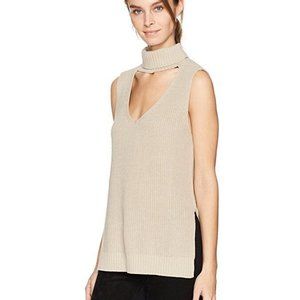 BCBGeneration Cutout Knit Turtleneck Sweater Vest